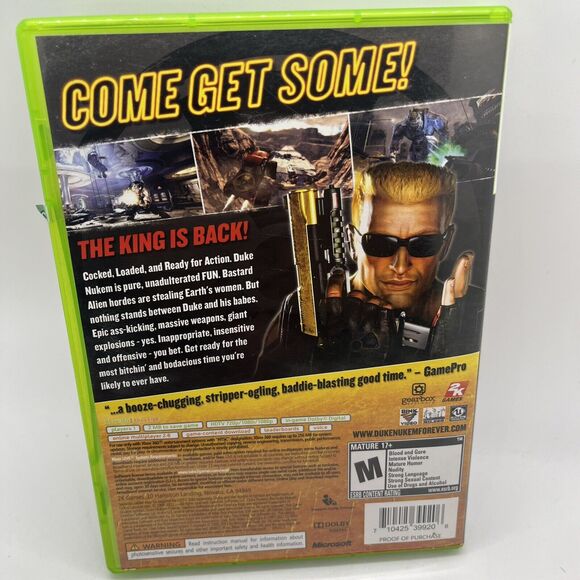 Duke Nukem Forever (Microsoft Xbox 360, 2011) Xbox One Compatible CIB - Tested - Picture 3 of 7
